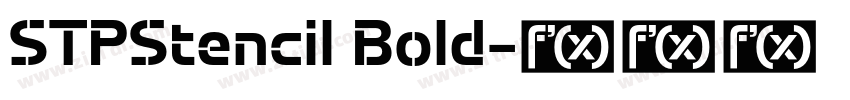 STPStencil Bold字体转换